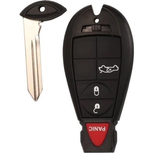 Jingyuqin 10pcs 3+1BT Remote Car Key Shell Fob Case For Jeep Grand Cherokee For Chrysler Town Country For Dodge Magnum Durang