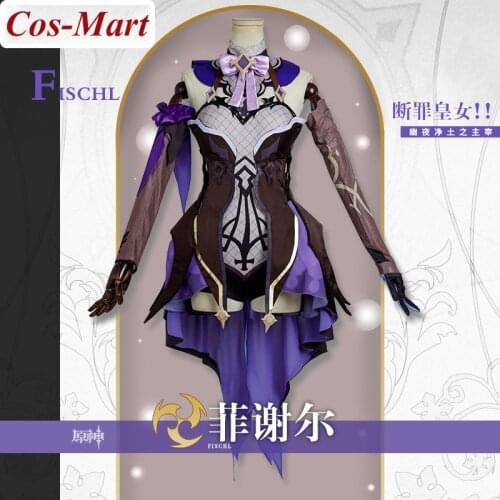 Game Genshin Impact Fischl Cosplay Costume Archduchess Fashion Combat Dress Halloween Party Role Play Clothing Custom-Make Any