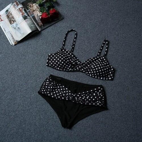 2018 Kophia Swimsuit Dot Print Biquini Beach Wear Push Up Women Bathing Suit Two Pieces Pad Brazilian Bikinis Swimwear