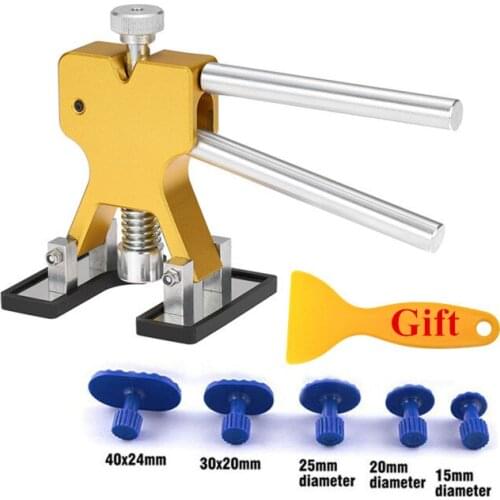 Auto Body Paintless Dent Removal Repair Tool Kits Glue Puller Dent Lifter with 5 Size Plastic Glue Tabs Dent Tab +GIFT