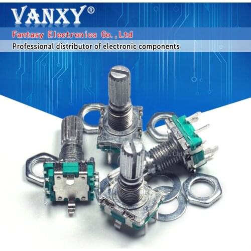 5PCS Plum handle 20mm rotary encoder coding switch / EC11 / digital potentiometer with switch 5 Pin