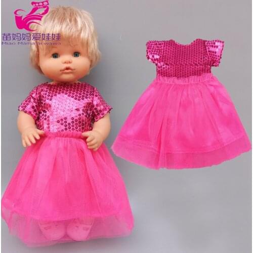 16 inch baby doll Dress suitable for 40 cm baby doll clothes skirt and headwear 3 in 1 set Ropa y su Hermanita