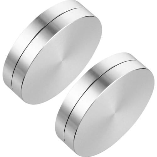 2pcs Aluminum Alloy Turntable Base Bearing Dining Table Glass Turntable Bearing