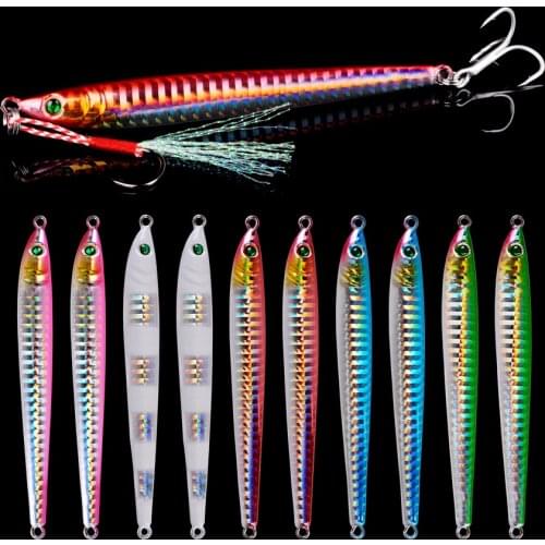 1PCS Cast Jigging Spoon Fishing Lure Slim Long Metal Casting Jig 7G 10G 14G 17G 21G 28G 40G Shore Artificial Bait Tackle