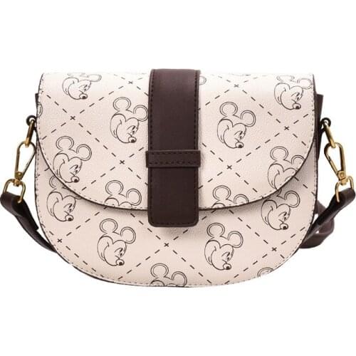 Disney Mickey Mouse Saddle Bag Shoulder Bag Messenger Bag Simple Fashion Bag