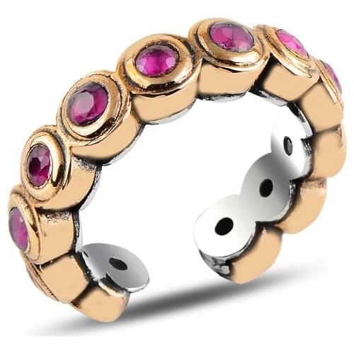 Silver 925 Sterling Authentic Zircon Cubic Zirconia Adjustable Tall Ring