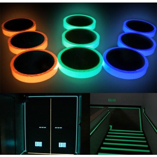 Luminous Tape Fluorescent Warning Tape Wall Sticker High Quality 1PC Emergency Sticker Night Vision Self Adhesive Glow In Dark