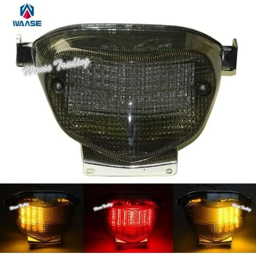 Waase For Suzuki GSXR750 GSXR 750 2000 2001 2002 2003 E-Mark Rear Tail Light Brake Turn Signals Integrated LED Light