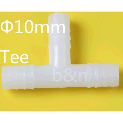 10mm dia. HME-SM Plastic straight three-way Barbed joint Pagoda tee joint adapter hose coupling T connector Barb fitting