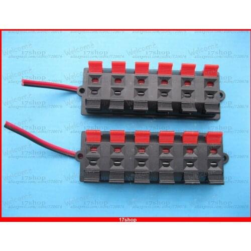 10 pcs 12 Pin Speaker Terminal Board Connector Spring Loaded With Soldered Wire