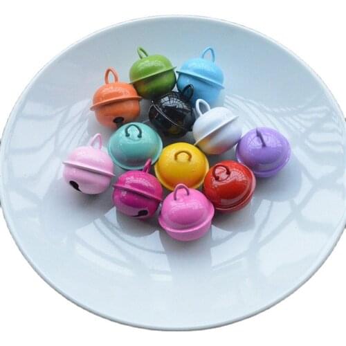 10pcs Multicolor Mini Bells for DIY Key Chains Bracelet Jewelry Making Findings 22mm Candy Color Bells Keychain Accessories