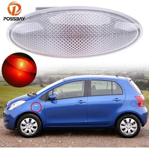 POSSBAY Car Amber Turn Signal Lights Fender Side Marker Light for Toyota Yaris 2007 2008 2009 2010 2011 LED Auto Indicator Lamp
