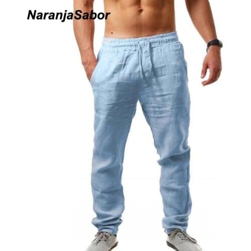 NaranjaSabor New Mens Light Thin Pants 2020 Spring Summer Men Kimono Loose Pants Fashion Trousers Male Brand Clothing N660