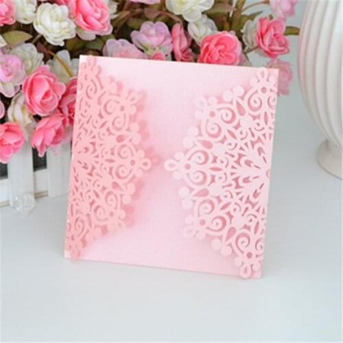 Paper Material and Artificial Style laser cut wedding invitation card