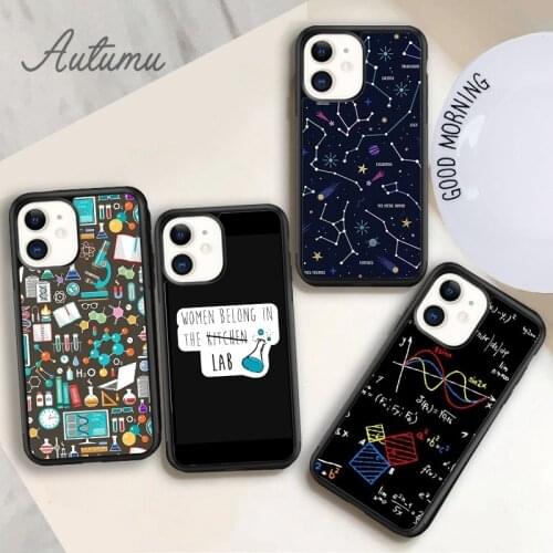 Math Chemical Formula Phone Case for iPhone 11 12 Pro Max mini X XR XS SE 2020 5 6 7 8 Plus Samsung Galaxy S8 S9 S10 Cover shell