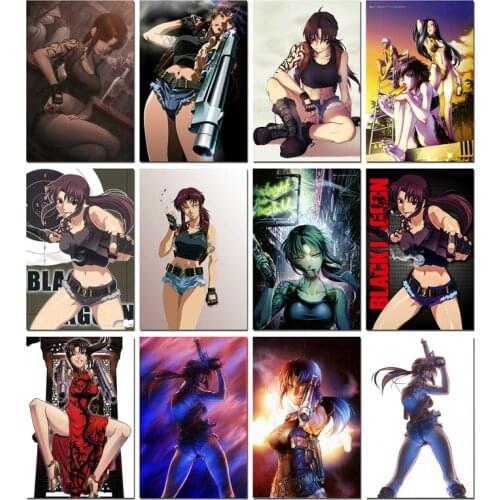 Black Lagoon Japanese Anime Art Prints Silk Canvas For Wall Pictures Room Decoration-002