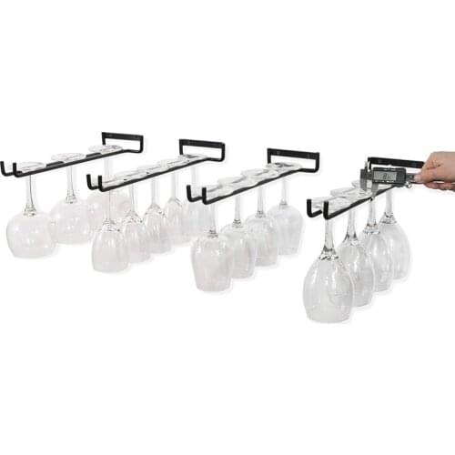 Wine Glass Holder Hanging Storage Rack For Cabinet Bar Home Decorative Storage Shelf Organizer Wall-mounted Wine Glass Hanger