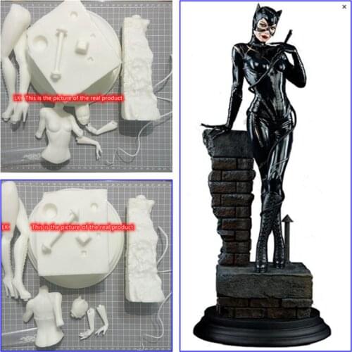Black Cat Action Figure 3D Garage Kit GK Model 1/6 37cm Print Toy White-film Unpainted collections Gift For Painter A019