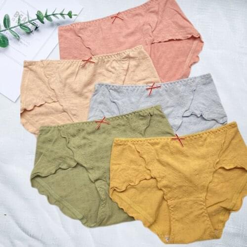 Cotton Panties Women Ruffles Cute Underwear Sweet Comfortable Antibacterial Lingeries Hot Girls Underpants Female Briefs