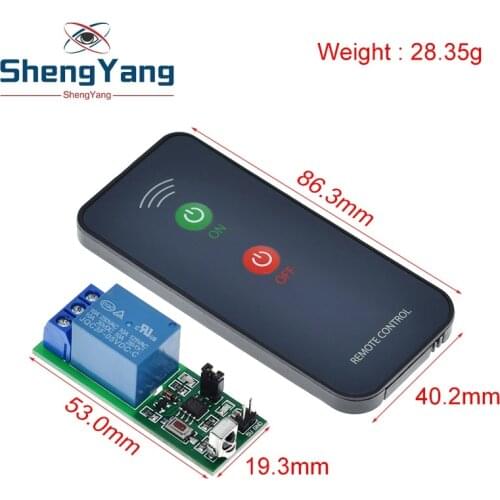 IR 1 Channel Infrared Receiver Driving Switch Relay Driver Module Board 5V + Active Remote Controller