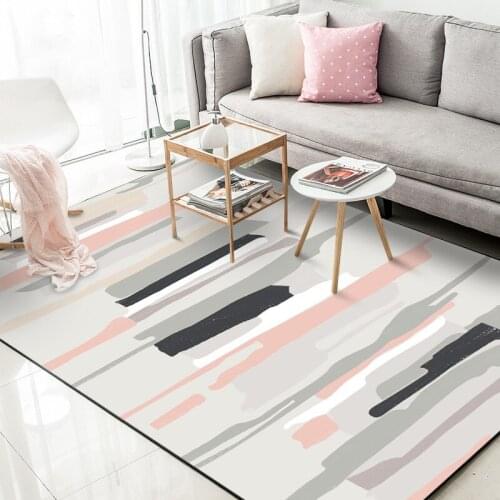Nordic style Living Room Area Rugs Abstract Watercolor Geometric Bedroom Kids Play Tent Non-Slip Floor Mat Bathroom Door Carpet