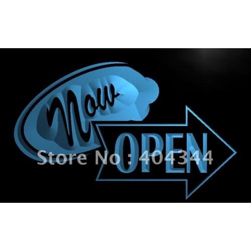 LB258- NOW OPEN Display Bar Pub NR LED Neon Light Sign home decor crafts