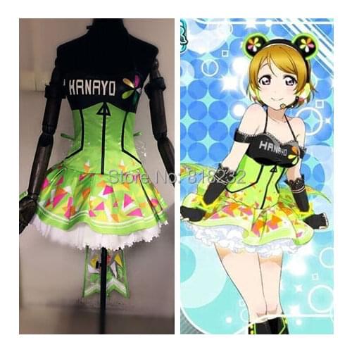 Love Live School Idol Project Cyber Video Games Koizumi Hanayo Light Up Slip Tee Dress Uniform Outfit Anime Cosplay Costumes