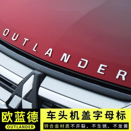 Metal letter head metal label change decorative sticker for Mitsubishi Outlander2013 to 2019