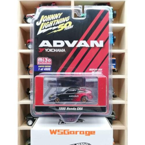 Johnny Lightning 1/64 1990 Honda CRX Diecast Collection of Die-casting Simulation Alloy Model Children Toys