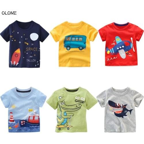 OLOME Fashion Summer Baby Girls and Boys Cotton t-shirt Adorable Comfortable Unisex Children Short Sleeves Clothing Toddler Tees
