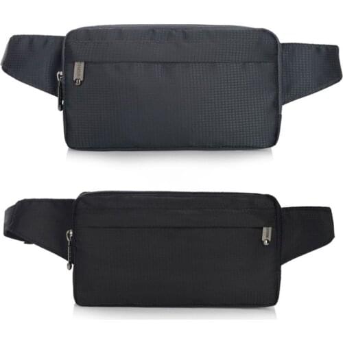 Men Nylon Belt Bum Waist Phone Pouch Fanny Pack Crossbody Shoulder Sport Zip Bag
