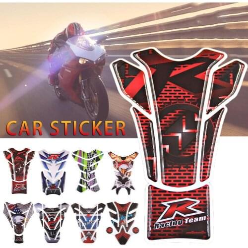 Motorcycle Tank Sticker 3D Rubber Gas Fuel Oil Tank Pad Protector Cover Sticker Decals For Honda Suzuki
