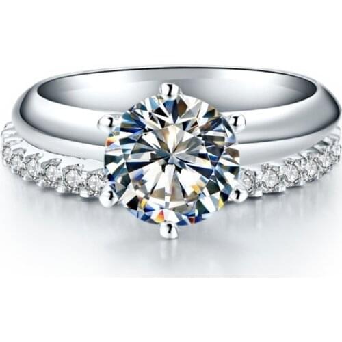 Fashionable 3Ct Diamond Engagement Ring with Perfect Band Ring Platinum 950 High Quality Guarantees Best Wedding Accessories