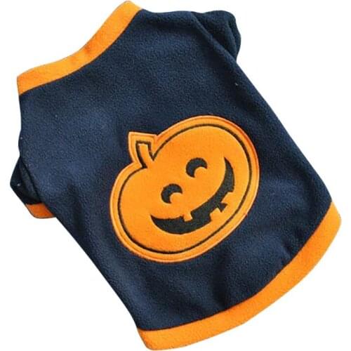 Pet Dog Halloween Clothes Cat Dog Fleece Pumpkin Hoodies Dog Apparel Winter Warm Pet Sweatshirt For Small Medium Large Dogs