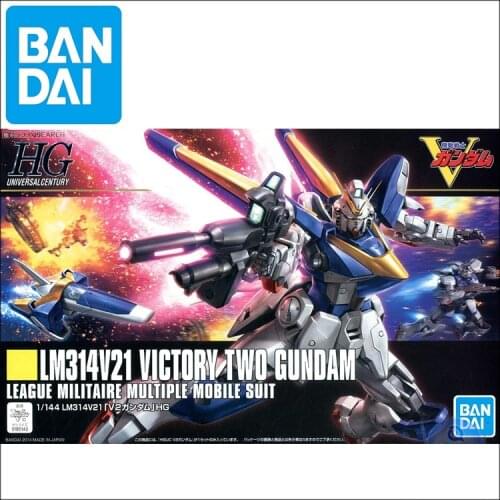 Original Japaness Gundam HG 1/144 Model LM314V21 ICTORY TWO V2 GUNDAM Mobile Suit Kids Toys