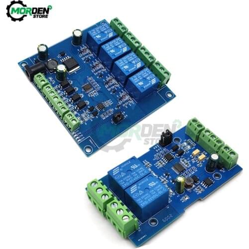 7-24V Modbus RTU Protocol 2 4 Channel Relay Module Onboard 5V 10A/250V AC DC Relay RS485 Communication TTL UART Interface