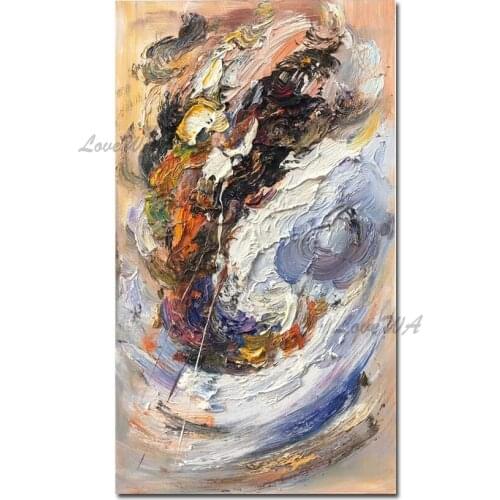 Hand Painted New Abstract Heavy Textured Thick Acrylic Paintings Art Oil Painting Wall Decorative Canvas Art Picture For Hotel