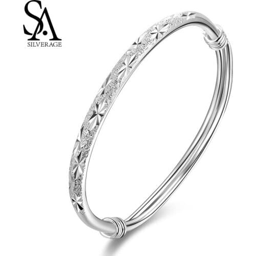 SA SILVERAGE 999 Foot Silver Star Bracelet Womens Adjustable Fashion Creative Jewelry Bracelet Braclets for Women 2021 Luxury