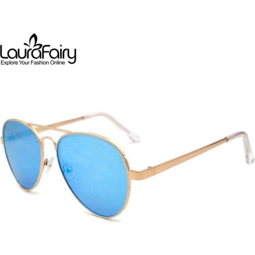 Laura Fairy New Design Pilot Sunglasses Men Women Ice Blue Mirrored Coating Driving Sun glasses Lunettes De Soleil Homme 2018
