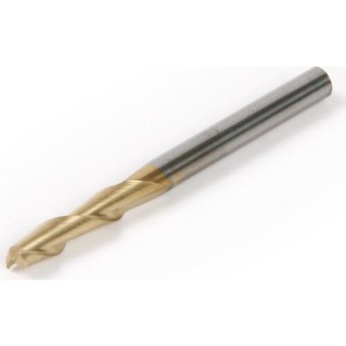 Fixmee 5pcs/lot 1/8" Titanium Coated CNC Bits 2 Two Flutes Carbide End Mill 12mm CEL Free Ship