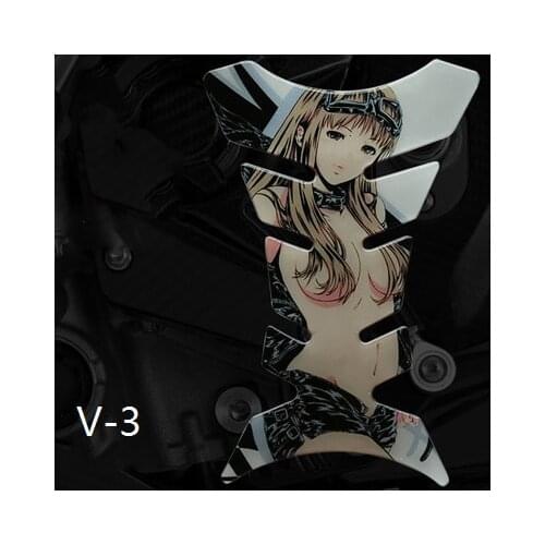 Reflective 3D Motorcycle Tank Sticker Sexy girl Fuel Protector Pad Cover Decoration Decal for Honda Yamaha