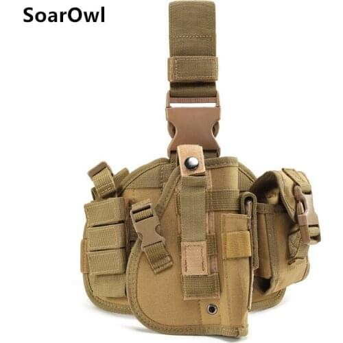 Tactical holster tactical equipment outdoor hunting multifunctional tying waist pistol protective cover tactical pockets