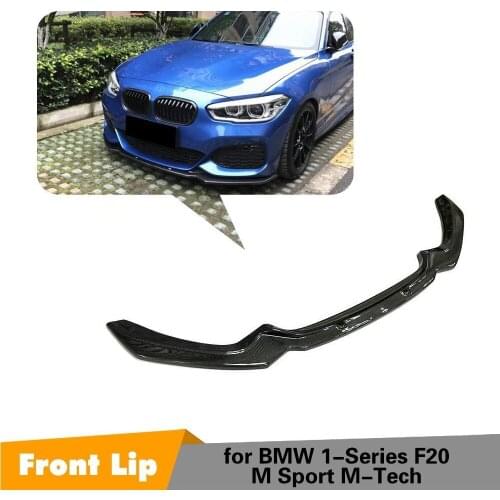 Carbon Fiber Car Front Bumper Lip Spoiler Apron for BMW F20 M Sport 120i Hatchback 2 Door 4 Door 2016 2017 2018