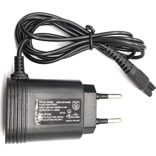 HQ850 Charger 8V 100MA Euro Power Adapter for PHILIPS HQ915 HQ916 HQ988 HQ909 S5077 S5080 S5077 S5079 S5080 FT618 FT658 FT668