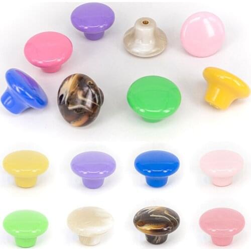 1PC Simple Style Round Single Hole Acrylic Cabinet Handle Wardrobe Pull Knob Home Decor Furniture Hardwares Supplies