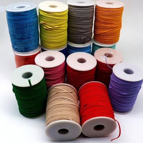 100 Yards 3mm Color Elastic Band Nylon Silicone Elastic Rubber Band Home DIY Lace Decorative Sewing Belt Clothing Accessories