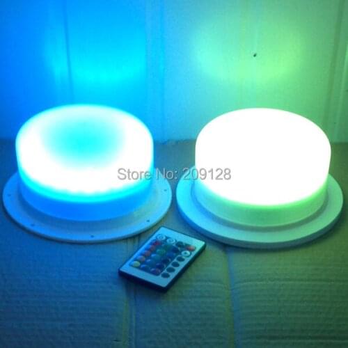 17.5cm battery powered rechargeable rgb led lampwick lighting for flower pot furniture to garden or home
