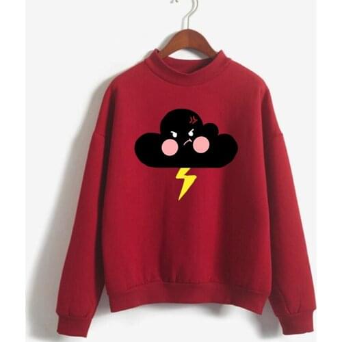 2021 New Set Fashion Hooded Sweatshirts Cloud and lightning Symbols Pullover Hoodie Clothes Hoodies High quality 100% cotton