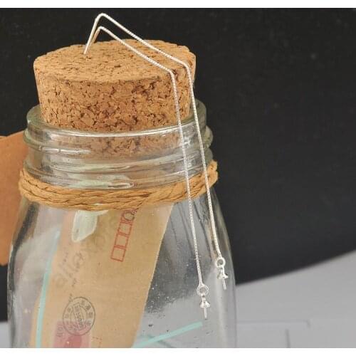 20PCS 50MM Fashion Earrings Findings 925 Sterling Silver Component Jewelry Making Part Accessories Handmade DIY Connection Part