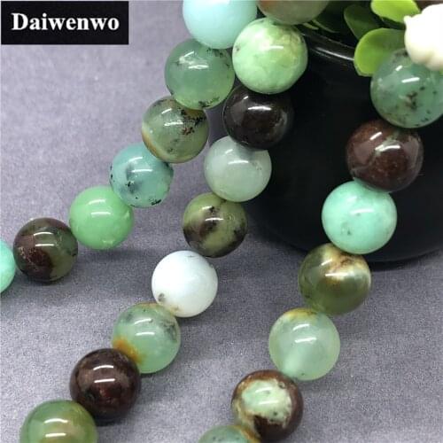 5A Chrysopras Africa Jade Beads 6-10mm Round Natural Loose Stone Diy for Jewelry